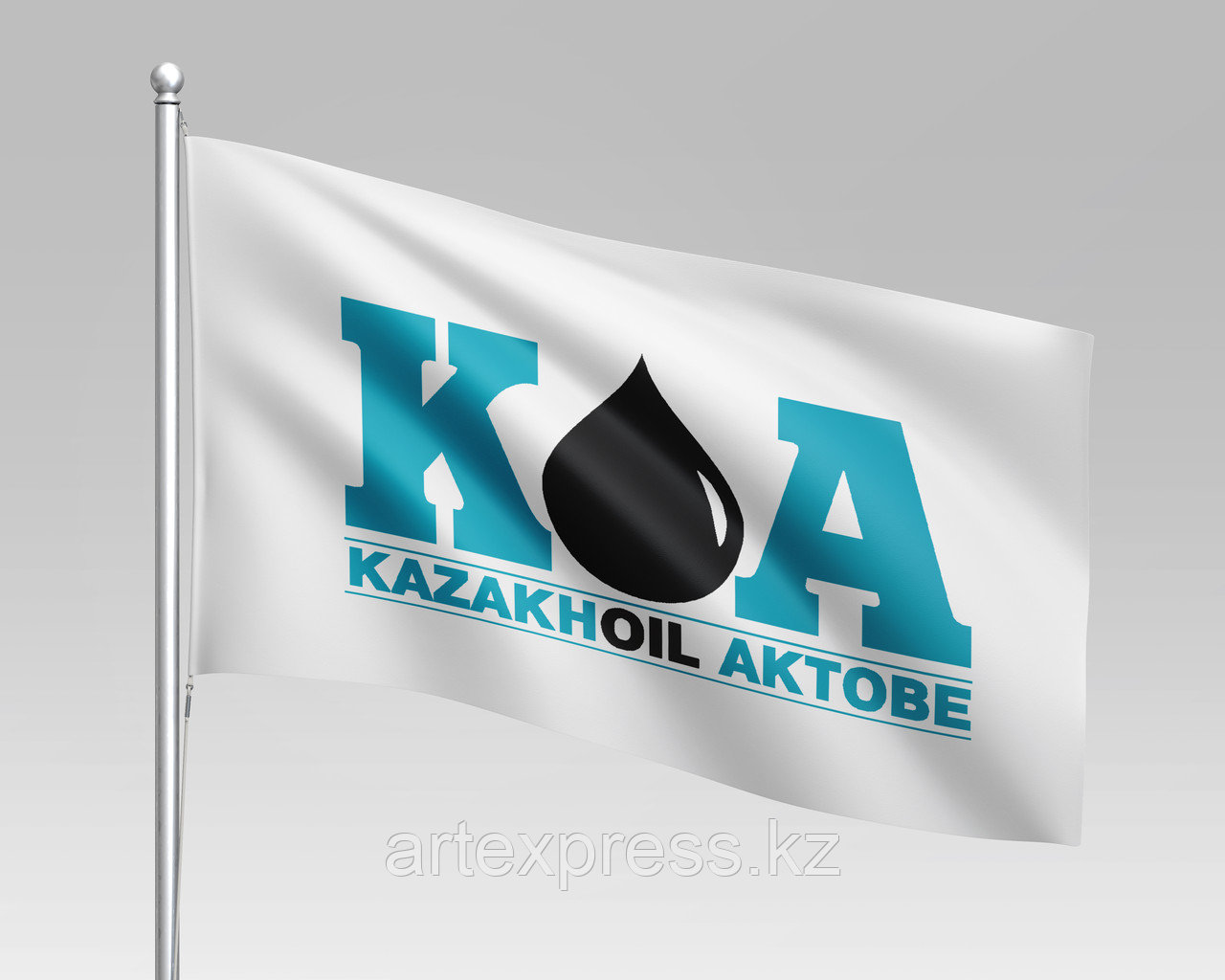 Флаг Казахойл Актобе, 1х2 м - фото 1 - id-p102332659