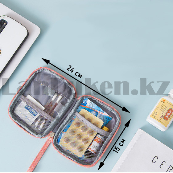 Маленькая медицинская аптечка для сумочки розовая - фото 2 - id-p102157454