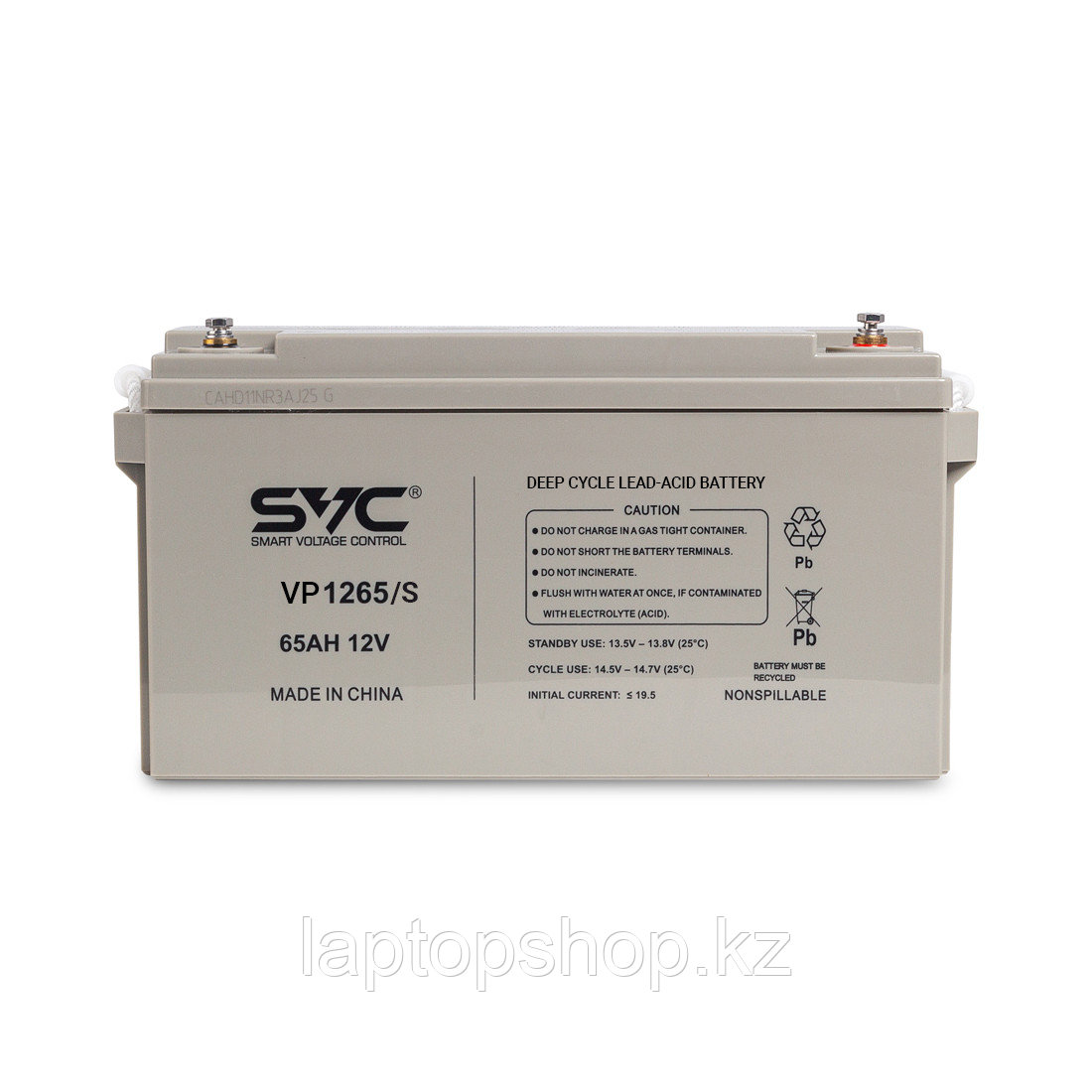 Аккумуляторная батарея SVC, Свинцово-кислотная VP1265/S 12В 65 Ач, Размер в мм.: 350*165*178
