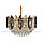 Подвесная хрустальная люстра в золотистом цвете/SvetAlmaty.kz/Цоколь Е14. 8827, фото 2
