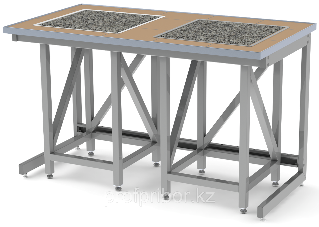 Стол для весов СВ-12 (1470*610*900) антивибрационный, две плиты - фото 1 - id-p102344838