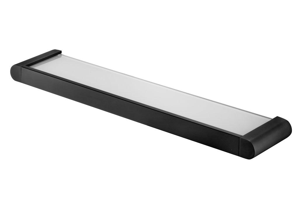 Полка стеклянная BISK FUTURA BLACK 54х3х11см 02957 Польша
