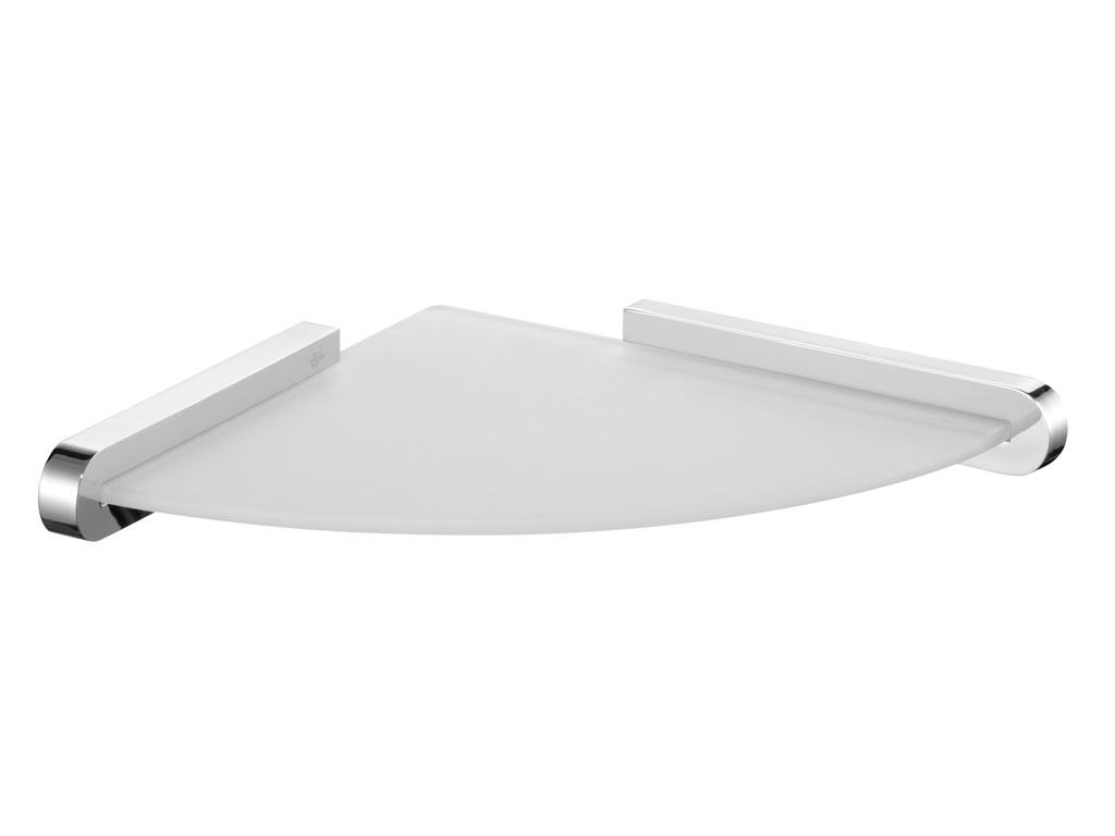 Полка стеклянная угловая BISK FUTURA SILVER 02984 Польша