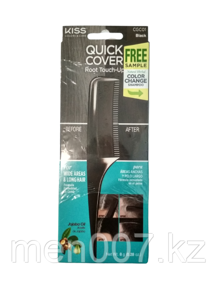 Kiss Quick Cover Root Comb (расческа - краска) Черная (Black)