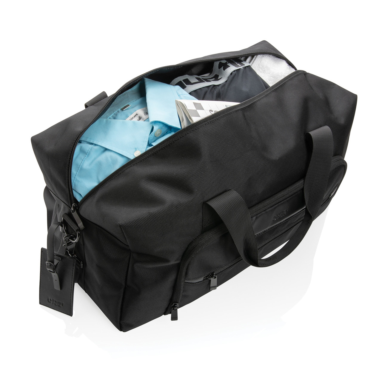 Дорожная сумка Swiss Peak Voyager из RPET AWARE , черный; , Длина 50 см., ширина 21 см., высота 25 см., - фото 9 - id-p102350078
