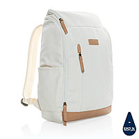 Рюкзак для ноутбука Impact из переработанного канваса AWARE™, 15", кремовый; , Длина 30 см., ширина 12,5 см.,