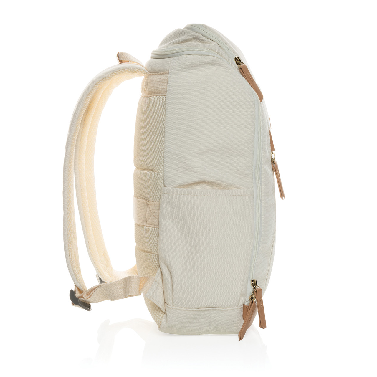 Рюкзак для ноутбука Impact из переработанного канваса AWARE , 15", кремовый; , Длина 30 см., ширина 12,5 см., - фото 3 - id-p102350095