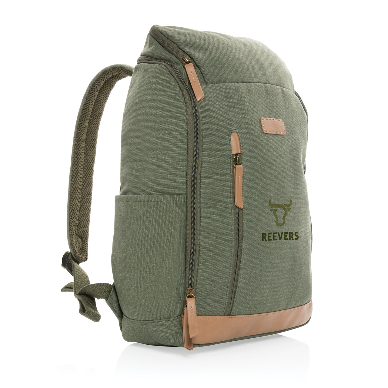 Рюкзак для ноутбука Impact из переработанного канваса AWARE , 15", зеленый; , Длина 30 см., ширина 12,5 см., - фото 8 - id-p102350099