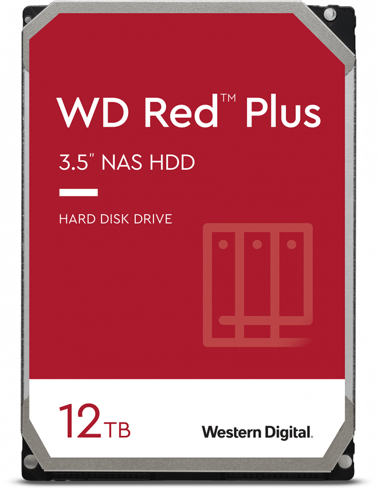 Жесткий диск для NAS систем HDD 12Tb Western Digital RED Plus SATA6Gb/s 3.5" 256Mb 7200rpm WD120EFBX