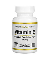 California GOLD Nutrition биоактивный витамин Е, 335 мг, 30 растительных капсул