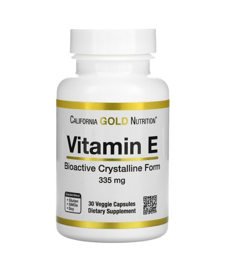 California GOLD Nutrition биоактивный витамин Е, 335 мг, 30 растительных капсул - фото 1 - id-p102351969