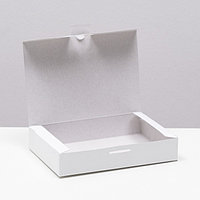 Коробка с замком, белая, 21 х 14,5 х 4 см