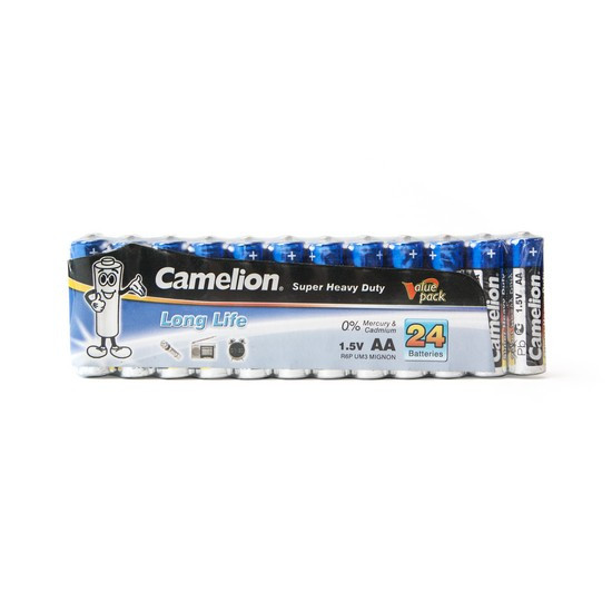 Батарейка CAMELION R6P-SP24B Super Heavy Duty AA 1.5V 1220 mAh 24 шт. в плёнке - фото 1 - id-p102356373