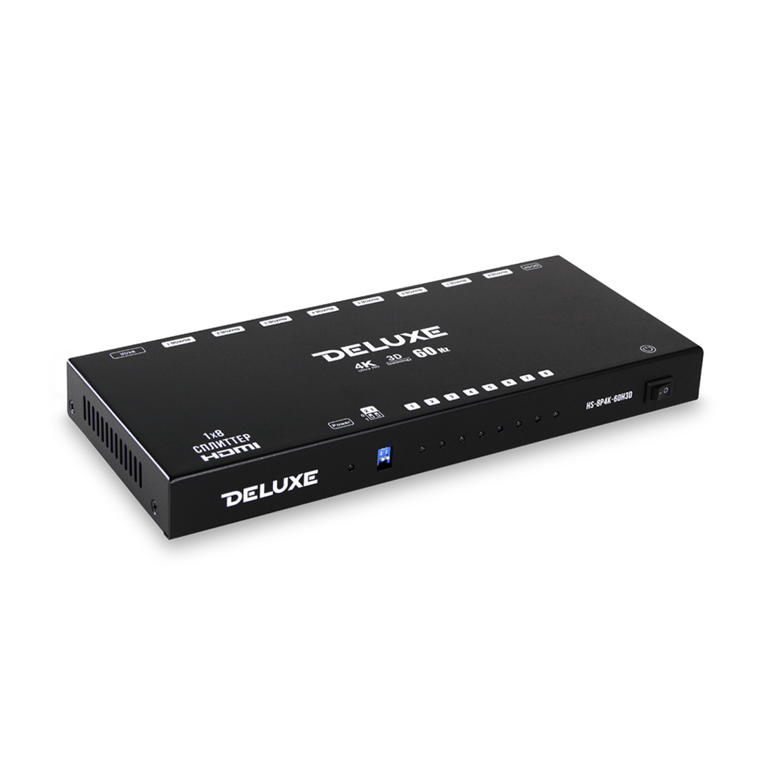 Сплиттер HDMI  DELUXE  HS8P4K60H3D