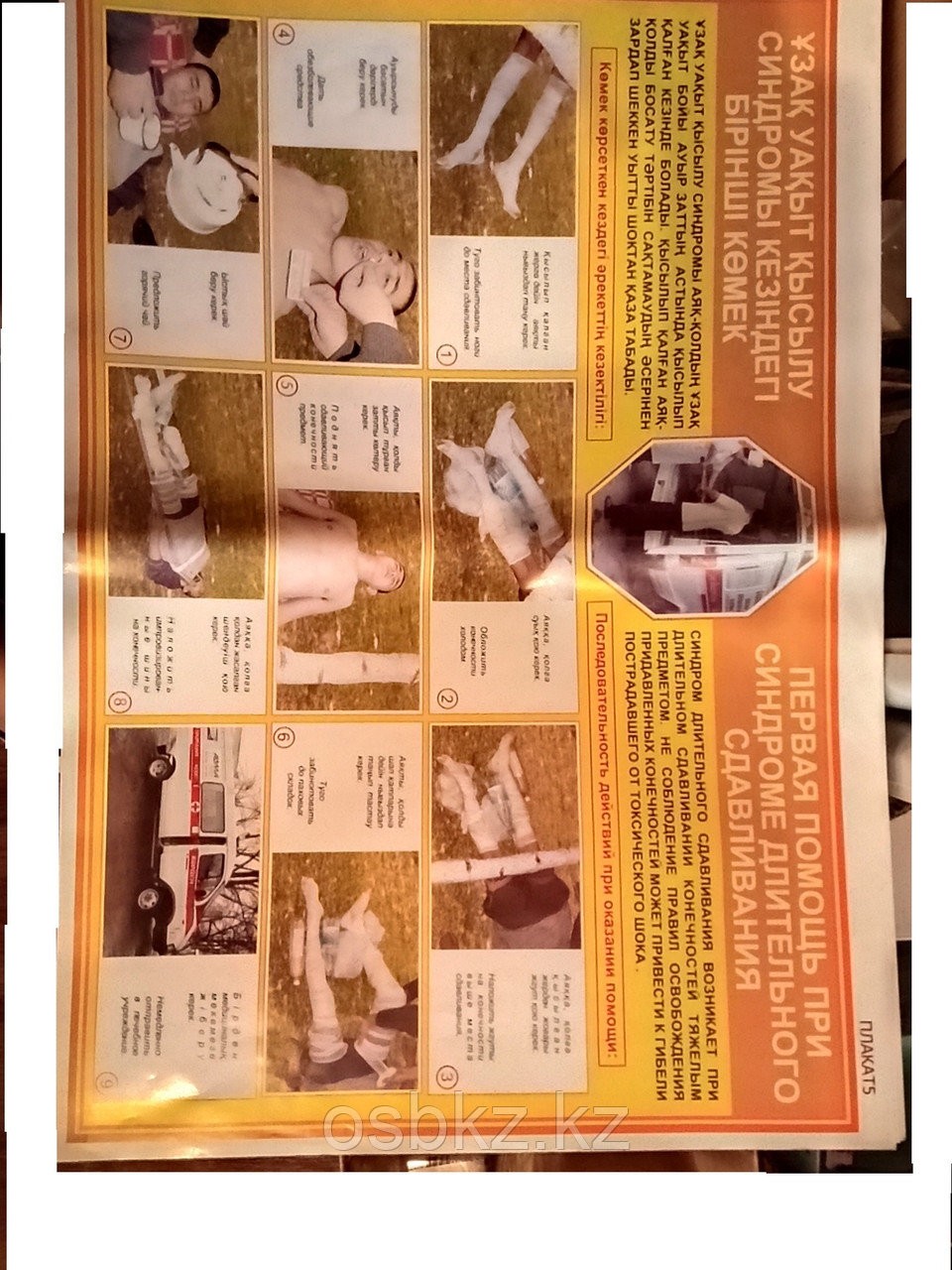 Плакат по ПО и ТБ "Первая доврачебная помощь при несчастных случаях" (10пл.) - фото 10 - id-p102357358