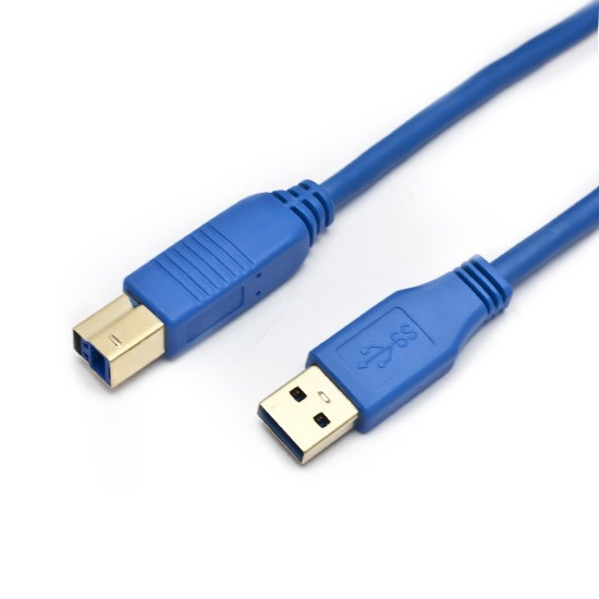 Интерфейсный кабель SHIP US001-1.5B A-B Hi-Speed USB 3.0 Голубой Блистер Контакты с золотым напылением 1.5 м.