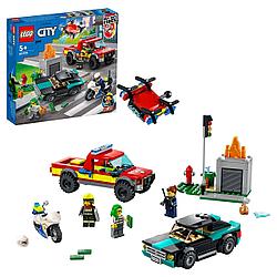 Lego City Пожарная бригада и полицейская погоня 60319