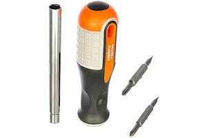 Отвертка стержневая 6 в 1 ROUND GRIP 1/4",5/16"DR, SL5,6, PH1,2 750106