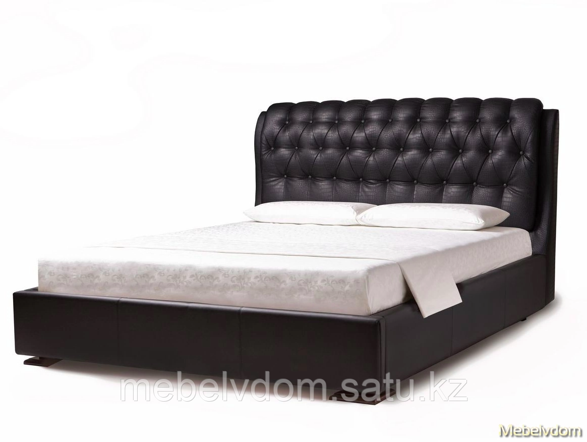 Кровать с мягким изголовьем Верона 160 с подъемником - фото 1 - id-p102366131