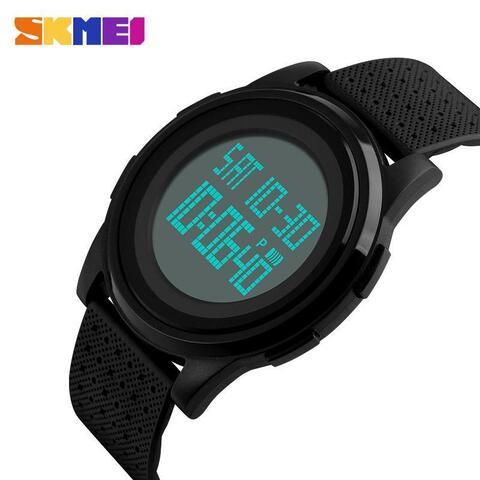 Часы наручные ультратонкие электронные SKMEI 1206 Slim с инверсионным дисплеем (Черная) - фото 1 - id-p102367923