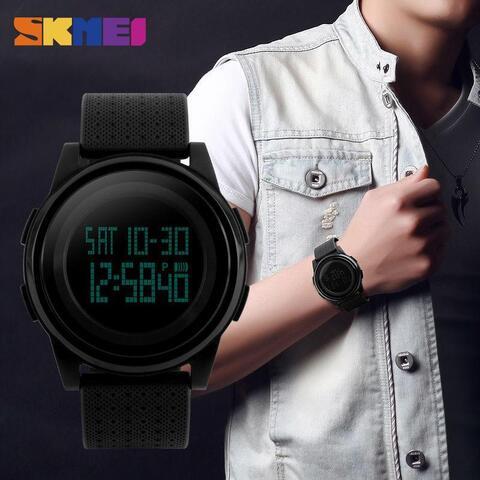 Часы наручные ультратонкие электронные SKMEI 1206 Slim с инверсионным дисплеем (Черная) - фото 2 - id-p102367923