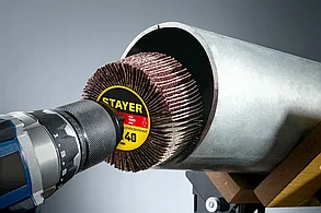 Круг шлифовальный лепестковый на шпильке, STAYER P320, 30х15 мм (36606-320), фото 2