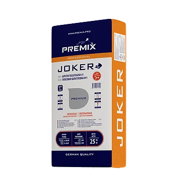 Premix "Joker" Гипсовая шпаклевка 25 кг - аналог Глатт