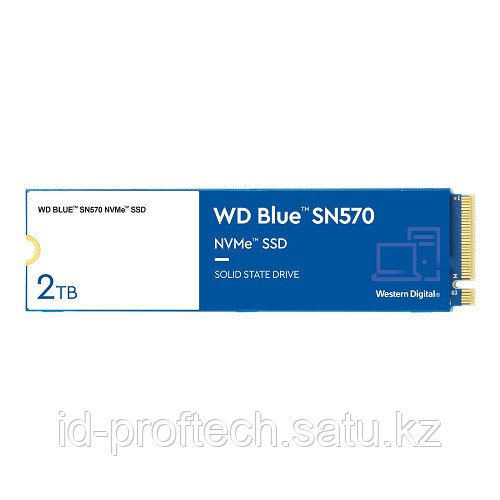 Твердотельный накопитель 2000GB SSD WD BLUE SN570 NVMe M.2 PCI-E R3500Mb-s, W3500MB-s WDS200T3B0C - фото 1 - id-p102370265