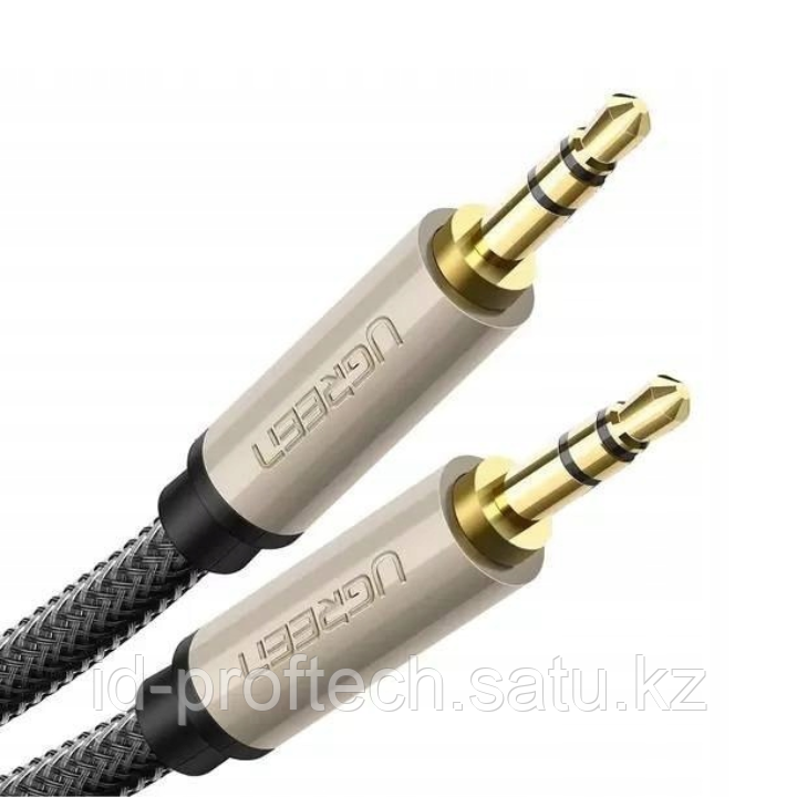 Аудиокабель UGREEN AV125 3.5mm Audio Cable Net Braid, 10m, Black, 40785 - фото 1 - id-p102370531