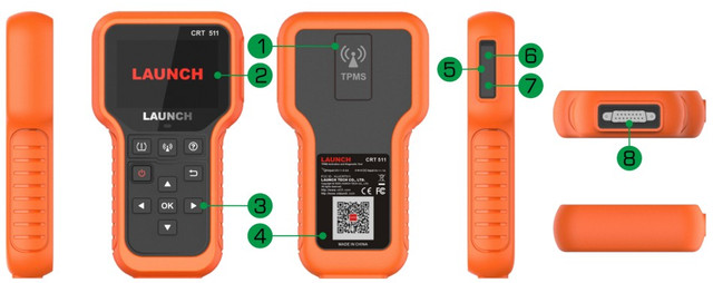 Код-ридер Launch CRT 511 внешний вид и управление фото