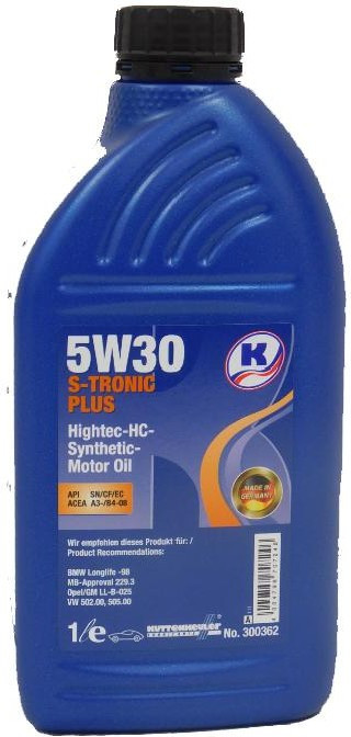Моторное масло Kuttenkeuler S-Tronic Plus 5w30 1л