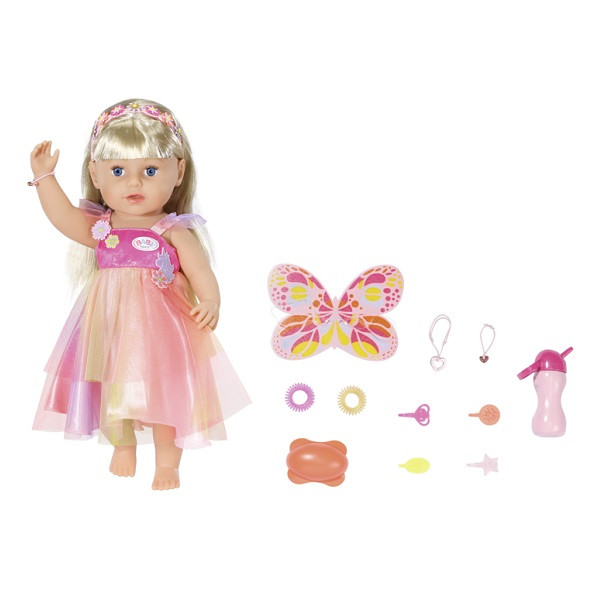 Zapf Creation Baby born 833-711 Бэби Борн Сестричка Soft Touch в платье единорога, 43 см