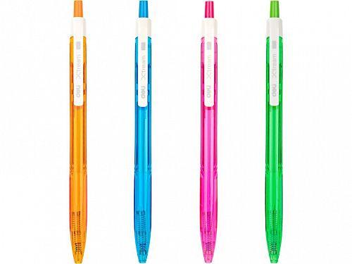 Ручка шариковая DELI "Xtream Q02836" автоматическая, 0,7 мм, синяя