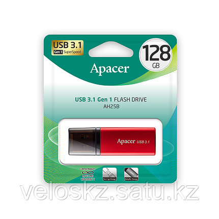 Флеш накопитель 128Gb 3.1 Apacer AH25B Красный, фото 2