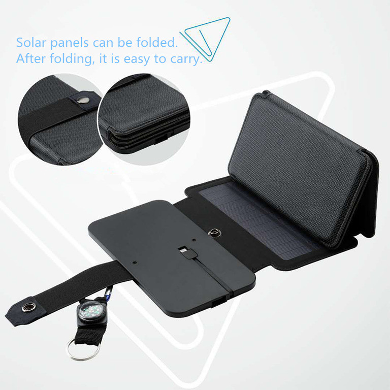 Портативная раскладная солнечная зарядная панель для мобильных устройств, KSO-7C - фото 2 - id-p102384194