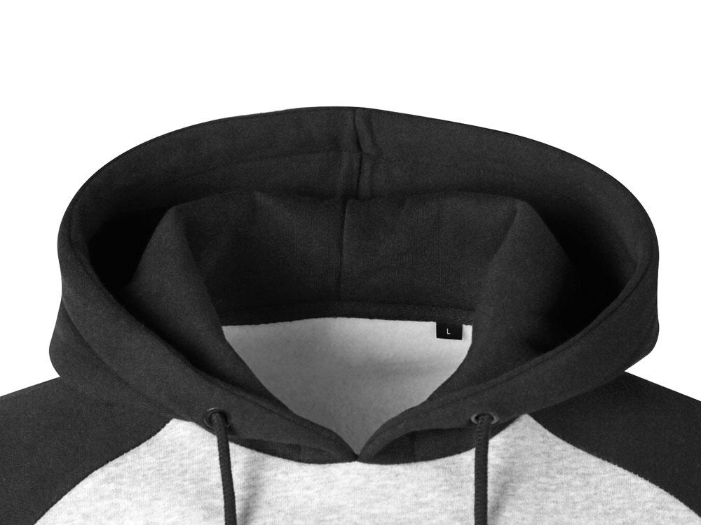 Толстовка с капюшоном Dublin мужская, черный/серый меланж - фото 9 - id-p102386359