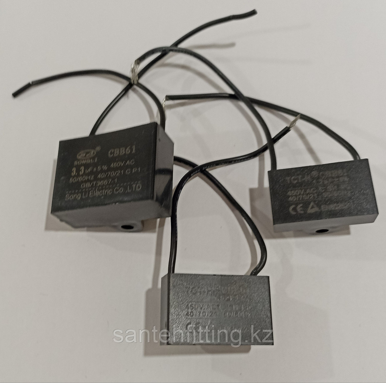 Конденсатор рабочий 4 мф CBB61 450 VAC, квадратный 7029 TCT, фото 1