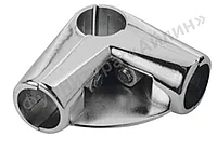 Соединитель 3-х труб угловой с площадкой для полки, модель 054