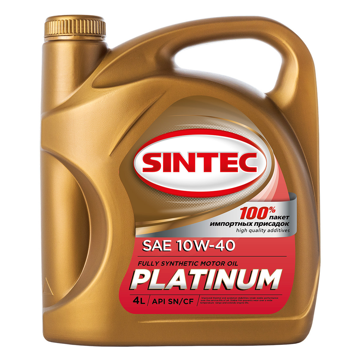 SINTEC PLATINUM SAE 10W-40, API SN/CF, 4л - фото 1 - id-p102392630