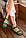 Зеленые вязаные женские сандалии, фото 3