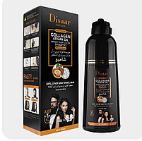 Тонирующий шампунь для окрашивания седины DISAAR 400 мл аргановое масло ( Черный)