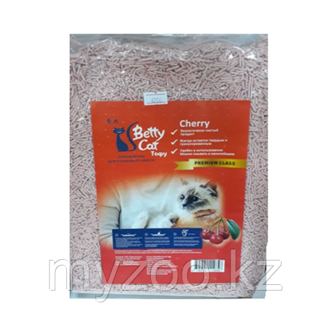 Betty Cat Cherry Tofu комкующийся наполнитель вишня, уп. 2.5кг (6л) - фото 1 - id-p102393008