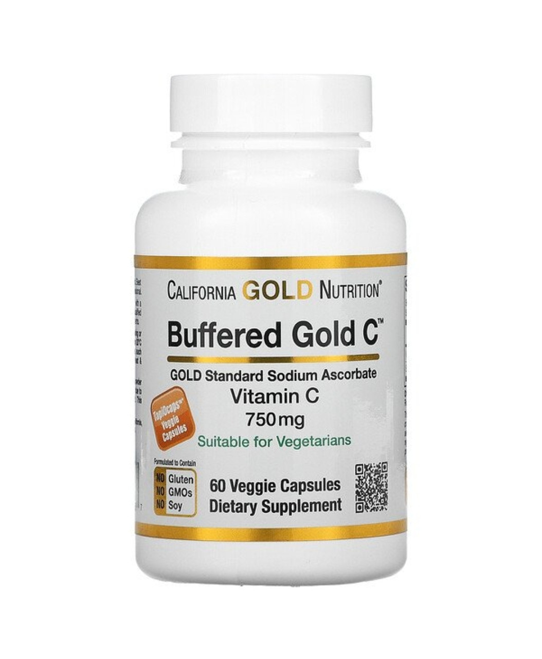 California gold nutrition буферизованный витамин C в капсулах, 750 мг, 60 растительных капсул - фото 1 - id-p102400335