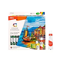 Набор гуашевых красок Deli Color Emotion Artists, 24 тюбика, 12 мл