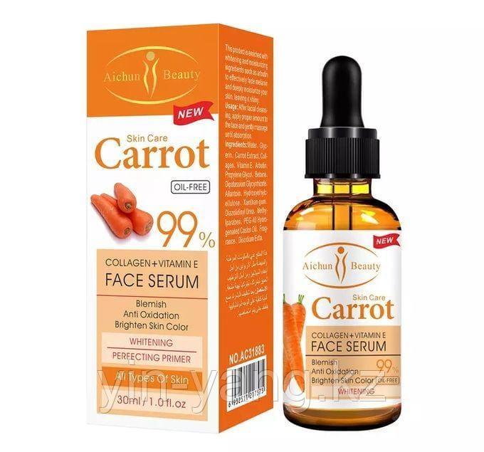 Отбеливающая и увлажняющая сыворотка "Carrot" с коллагеном и Витамином Е (Aichun Beauty), 30мл