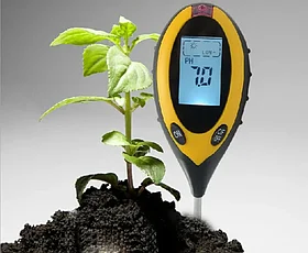 Тестер почвы, измеритель pH, влажности, температуры и освещенности