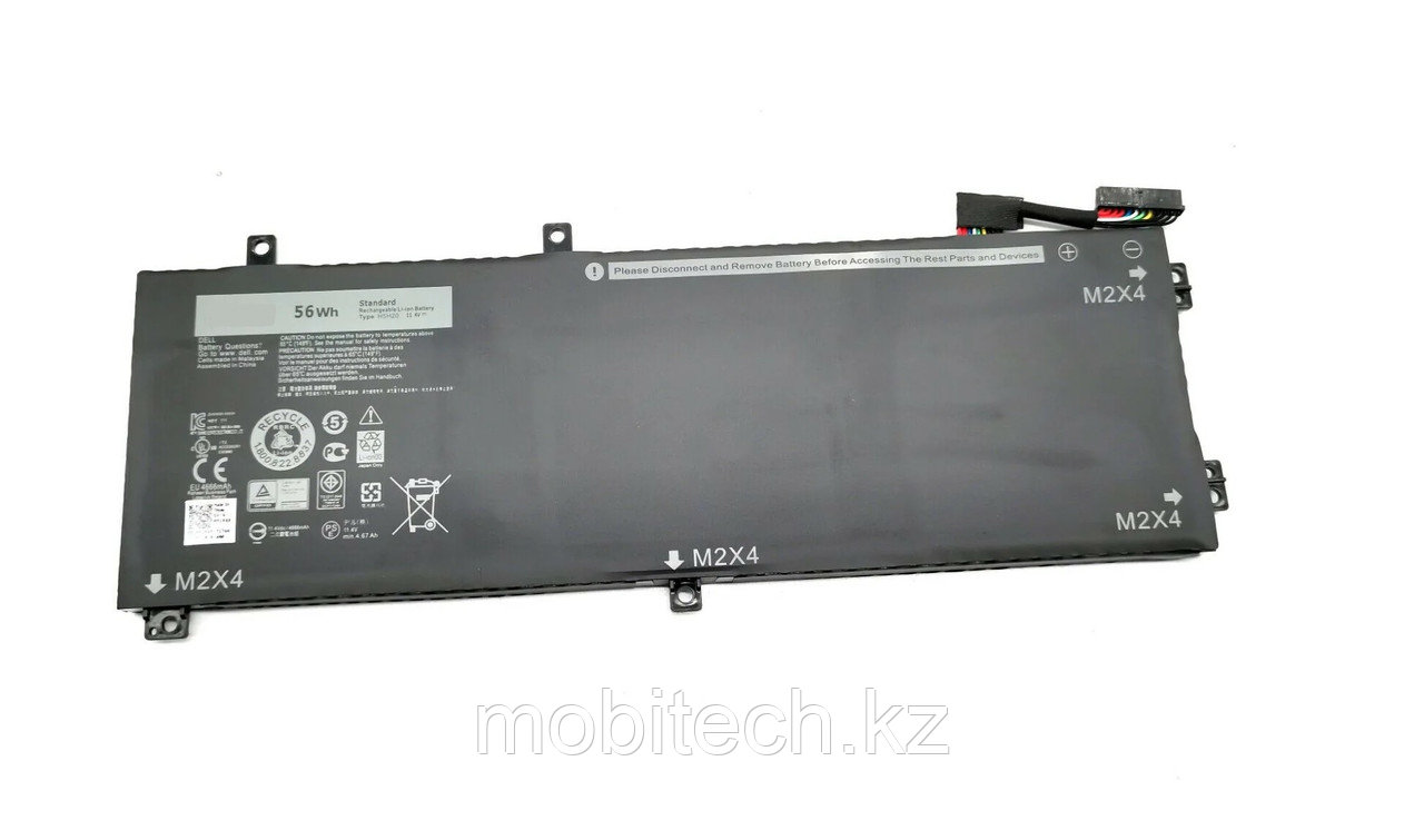 Аккумуляторы Dell H5H20 11.4v 4600mAh 56Wh Inspiron 15 7591 XPS 15 9570 батарея, аккумулятор, ORIGINAL - фото 1 - id-p102407047