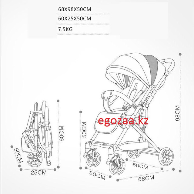 Детская коляска с перекидной ручкой K313