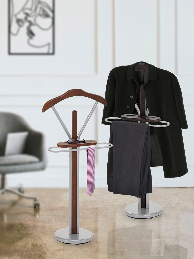 Напольная вешалка стойка для костюма ленивый слуга немой слуга GC6141 Walnut лофт - фото 2 - id-p102408522