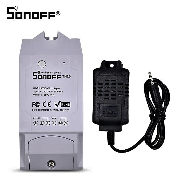 Sonoff TH16 WiFi выключатель с датчиком температуры и влажности AM2301 - фото 1 - id-p102408591
